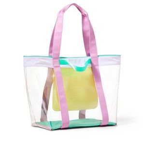 Transparent Beach Tote Bag Stoney Clover Lane- Clear/Lavender- Sold out- HTF